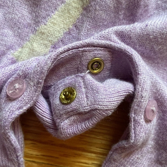 GAP Hard to Find‎ Giraffe Sweater Romper Heathered Lilac - Picture 3 of 7